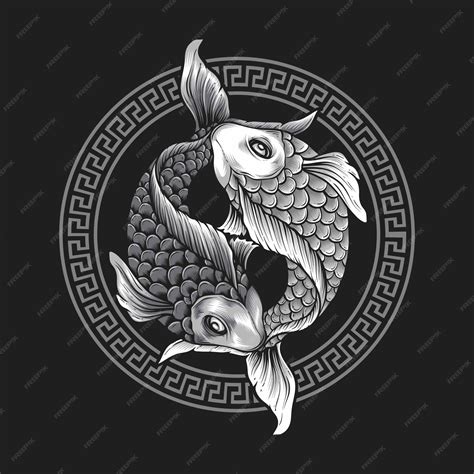Koi Yin Yang Koi Tattoo Design Koi Fish Tattoo Koi Art