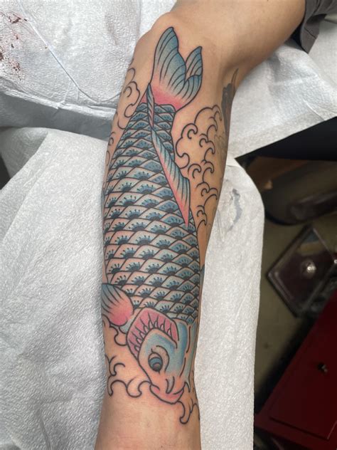 Koifish Session Done By Ryan At 454 Tattoo In San Diego Ca R Tattoos
