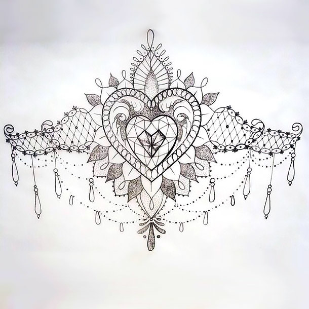 Lace Under Breast Tattoo: Trendy & Feminine Design Ideas