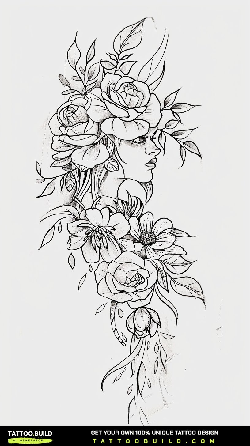 Ladies Full Sleeve Tattoo