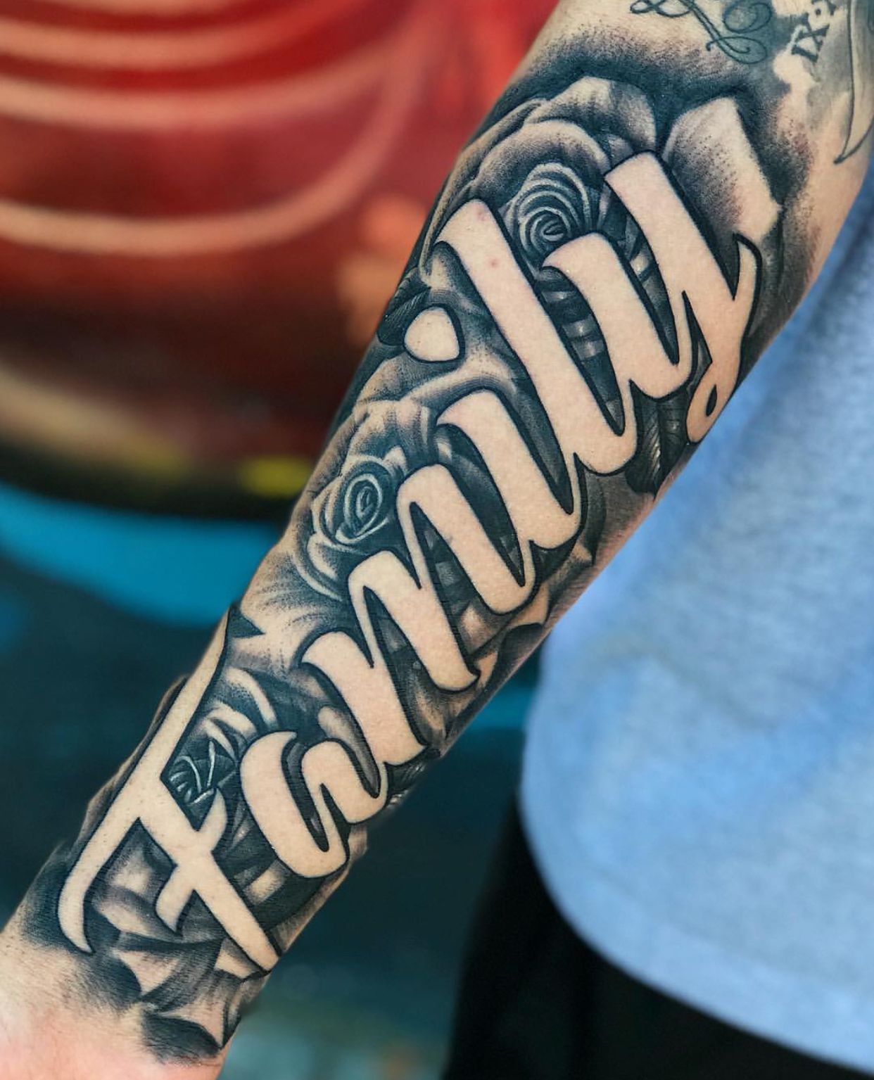 Last Name Tattoos Forearm