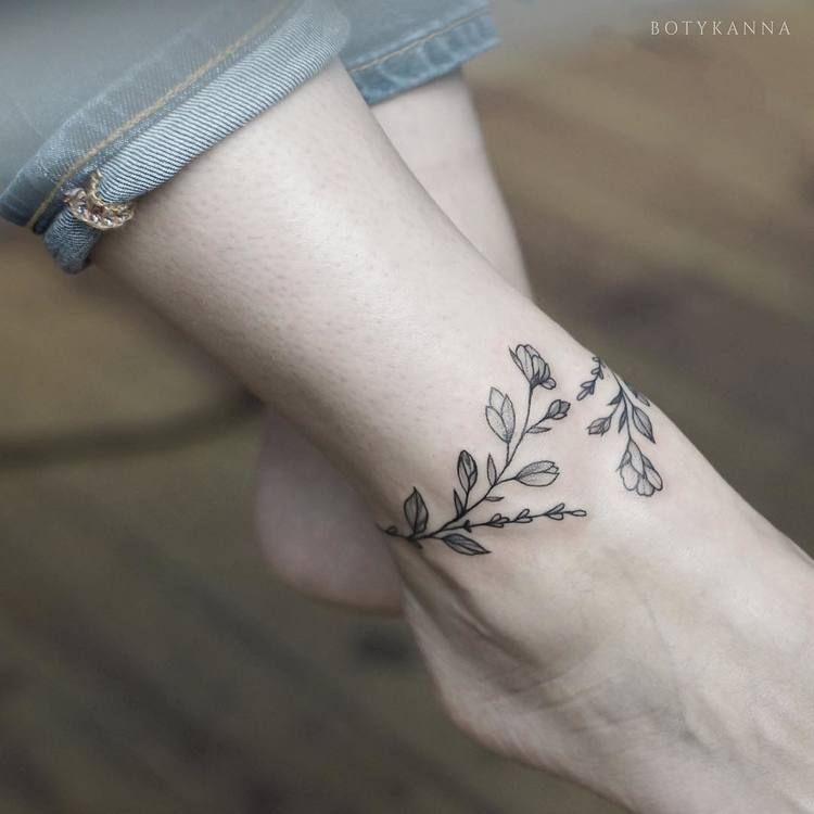 Leg Bracelet Custom Tattoo Design Ankle Band Tattoo Anklet
