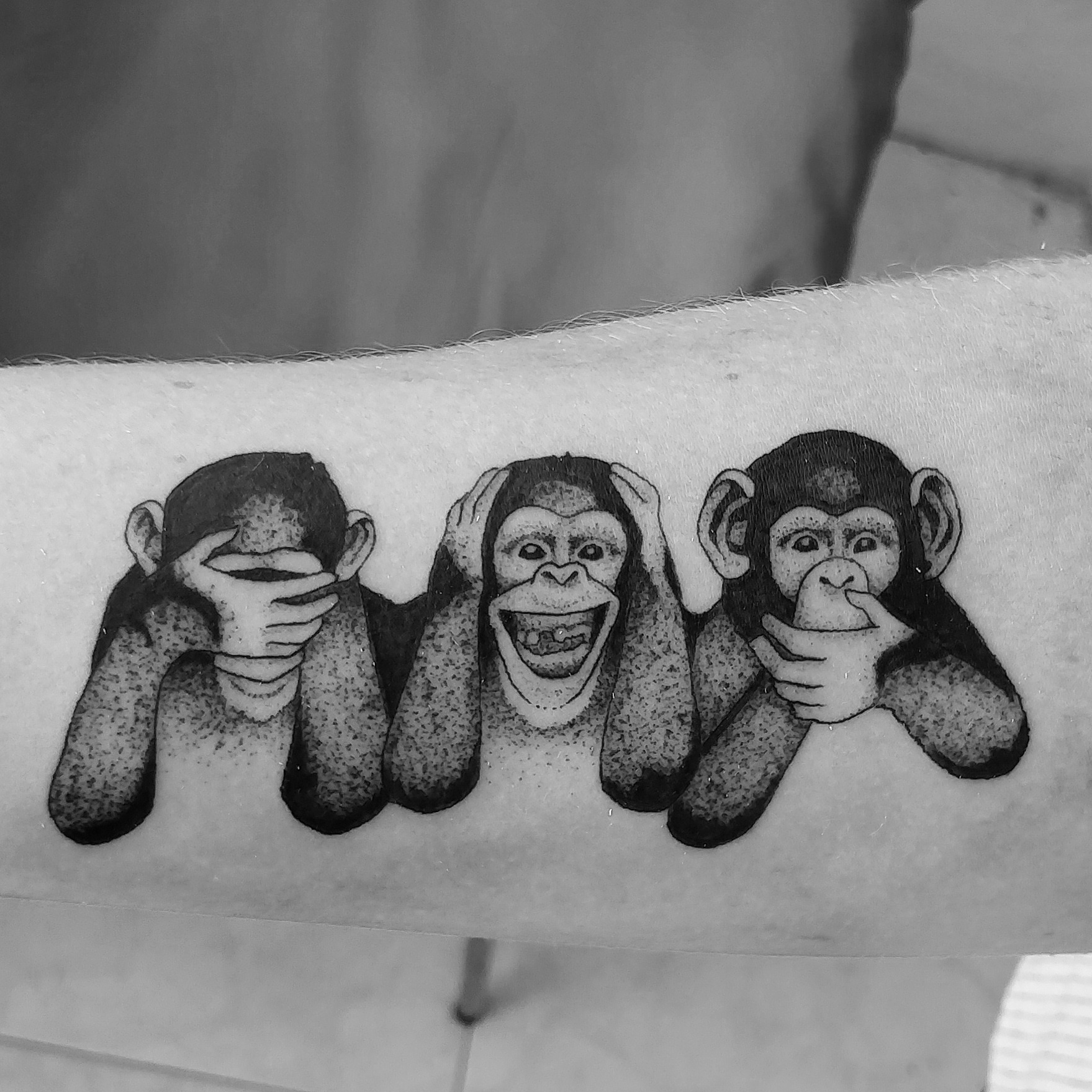 Leg Tattoo Monkey Tattoos Three Wise Monkeys Tattoos Leg Tattoo Monkey Tattoos Three Wise Monkeys Tattoos