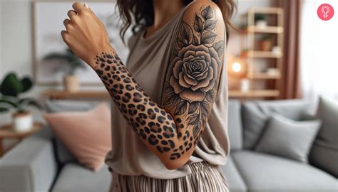 Leopard Print Tattoos For Females