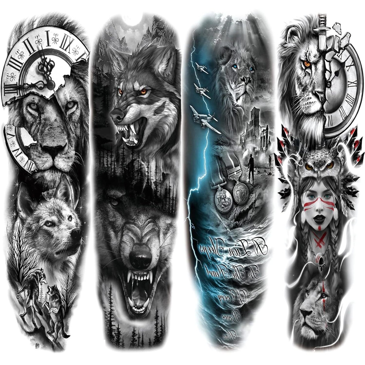 Lion Half Sleeve Tattoo
