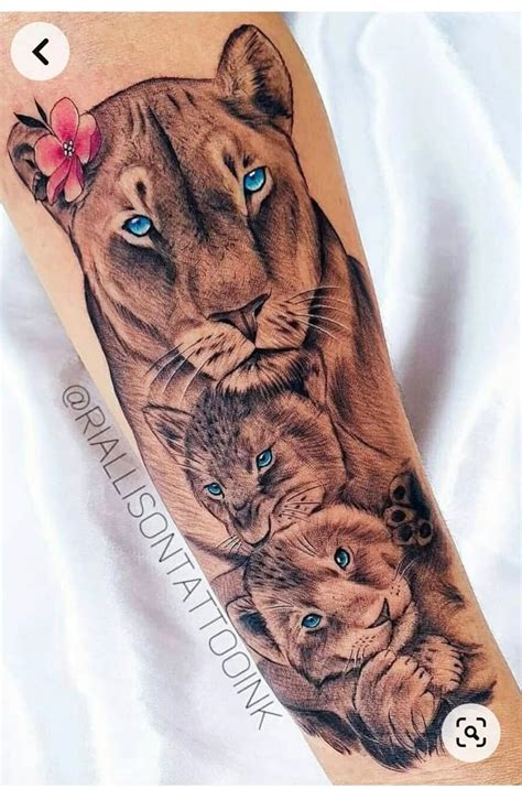 Lioness With Cubs Tattoo: Symbolism & Design Ideas