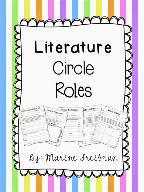 Literature Circle Printables Tales From A Very Busy Teacher
