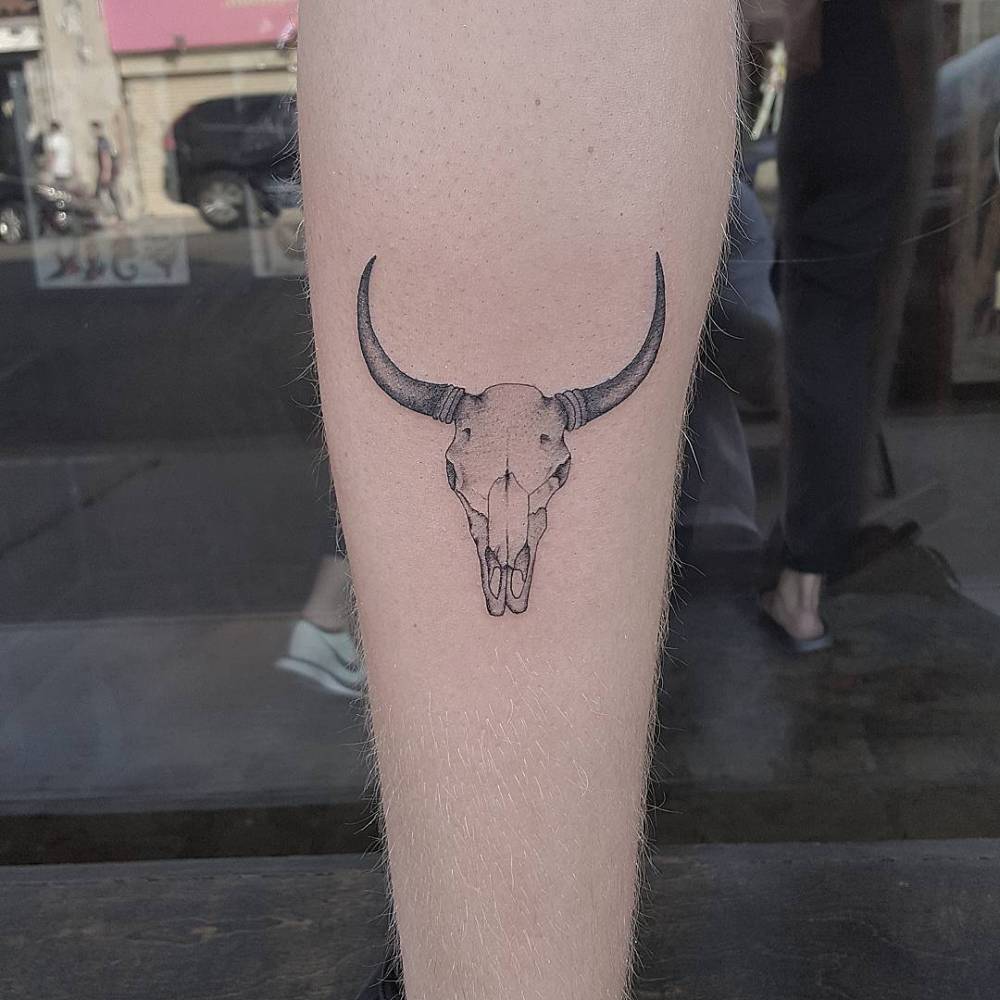 Longhorn Bull Skull Tattoo Ideas & Inspiration