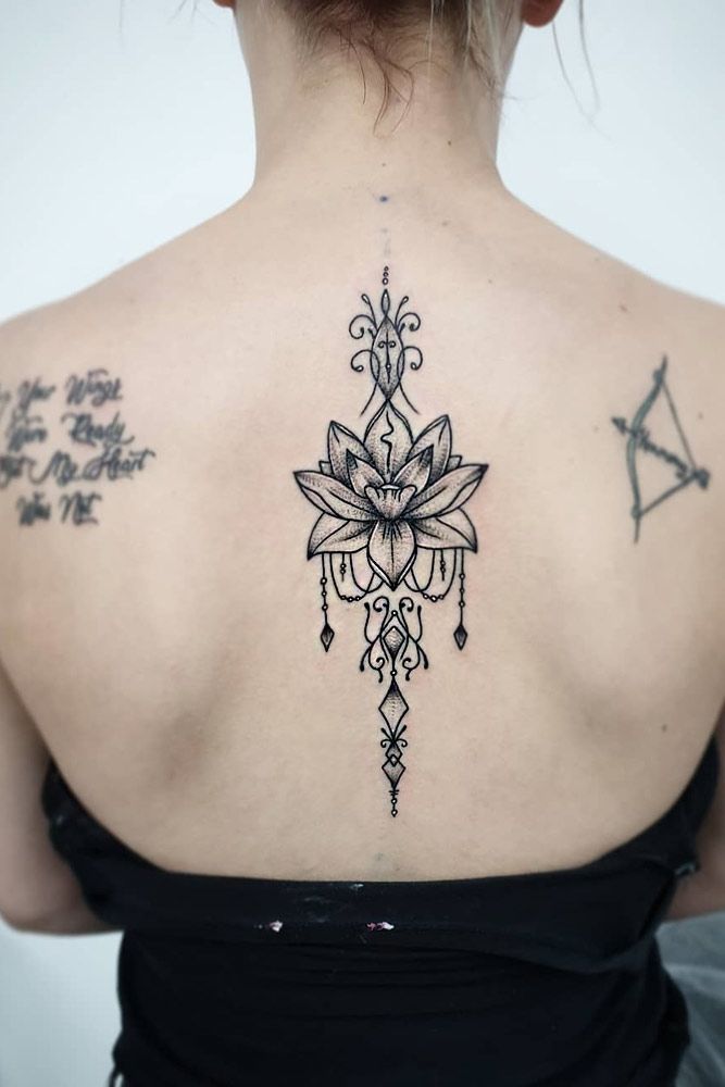 Lotus Flower Tattoo Back