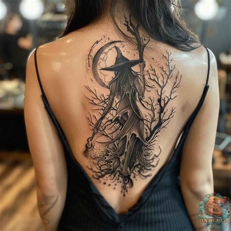 Lovely Witch Tattoo Ideas 31 Witch Tattoo Halloween Tattoos Tattoos