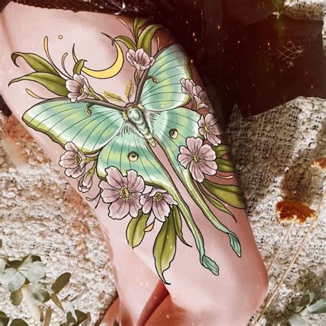 Luna Moth Tattoo Designs