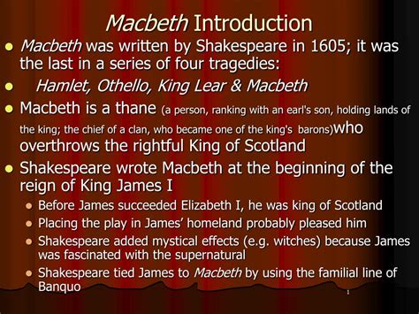 Macbeth An Introduction Ppt Download