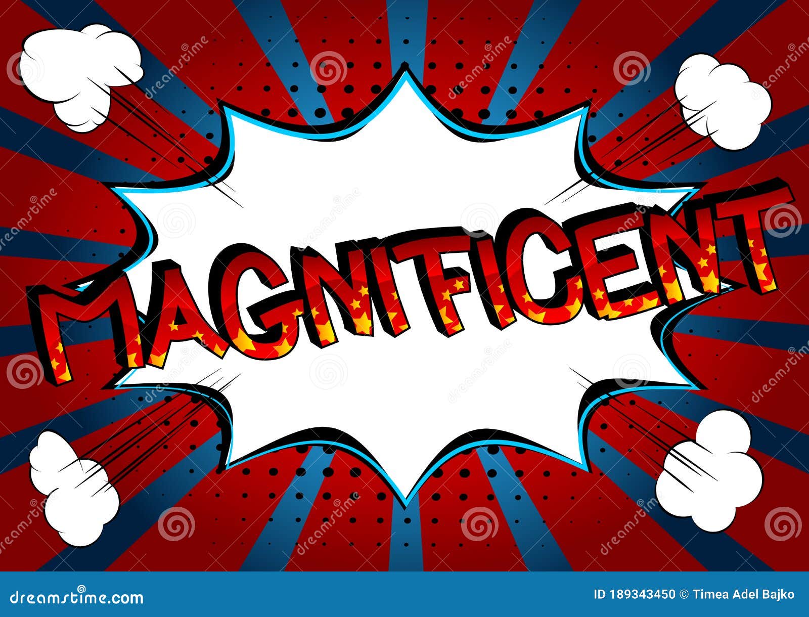 Magnificent Construction Comic Book Style Cartoon Words On Abstract
