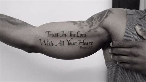 Inspiring Male Inner Bicep Tattoo Quotes Ideas