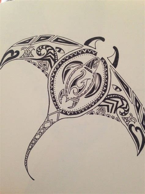 Maori Manta Tatouage Raie Raie Manta Tatouages Tatouage Tahitien
