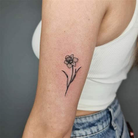 March Birth Flower Tattoo: Delicate Daffodil Designs