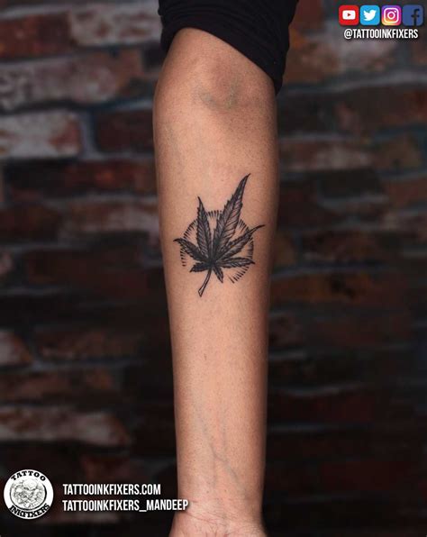 Marijuana Leaf Tattoo Designs Stock Photos Pictures Royalty Free
