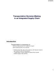 Mastering Transportation Decisions In Supply Chains Course Hero Mastering Transportation Decisions In Supply Chains Course Hero