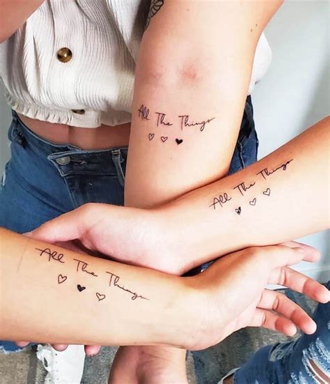 Matching 3 Sister Tattoos