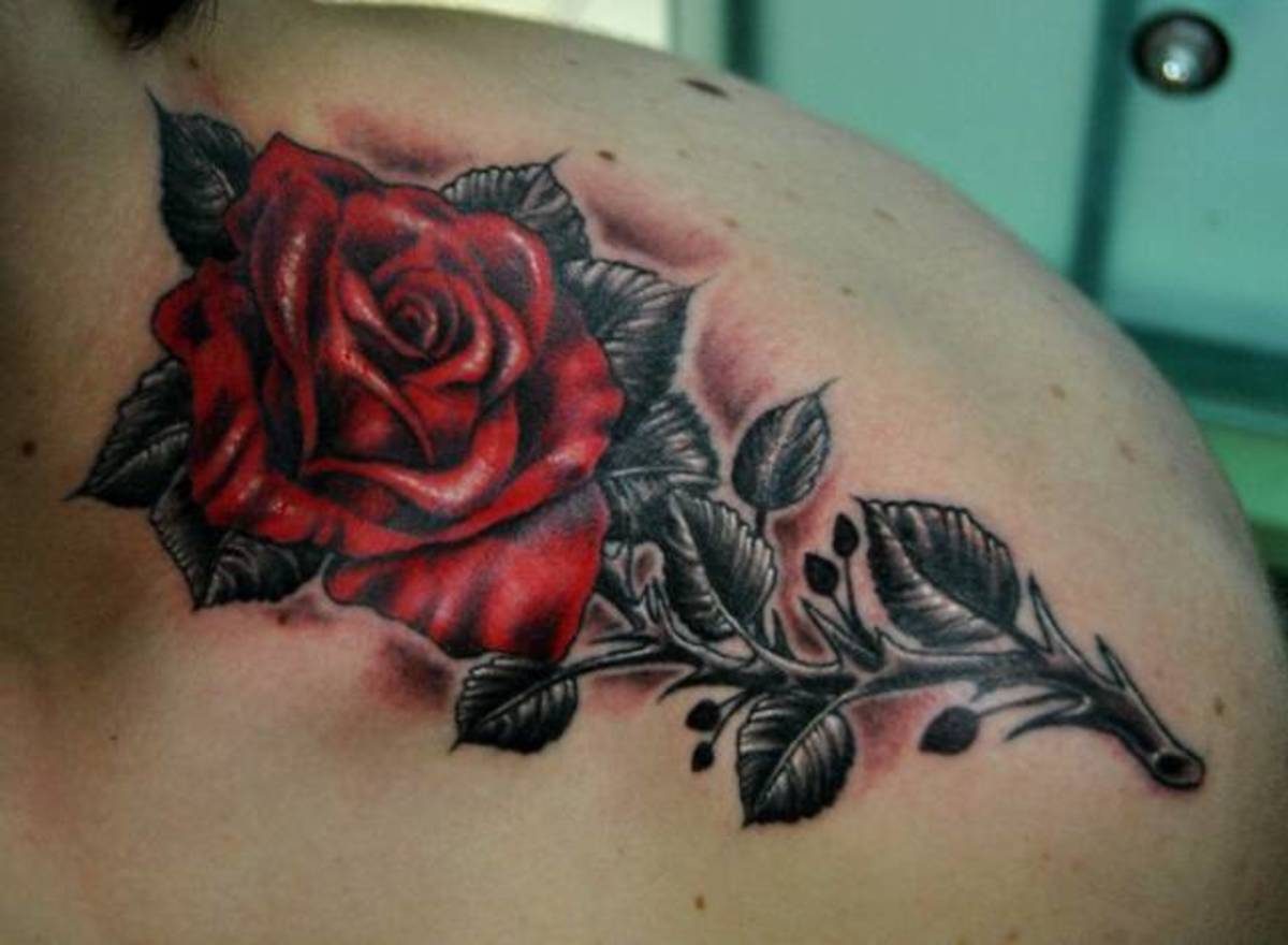 Meaning Of Rose Tattoo Black Blue Purple And Other Roses Tattoos
