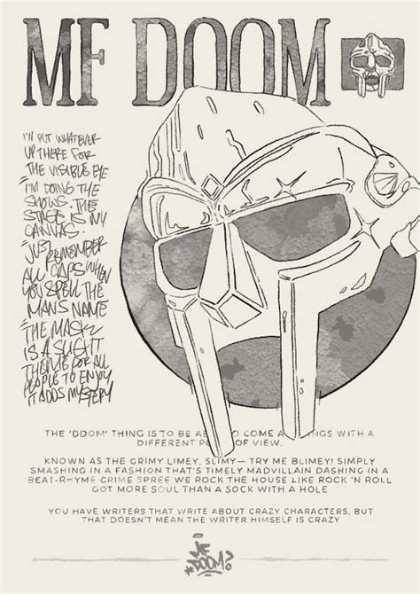 Mf Doom Mf Doom Mask G Tattoo Room Ideas Bedroom Grayscale Easy