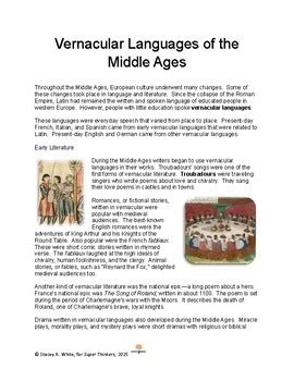 Middle Ages Language Influence on Modern Tongues