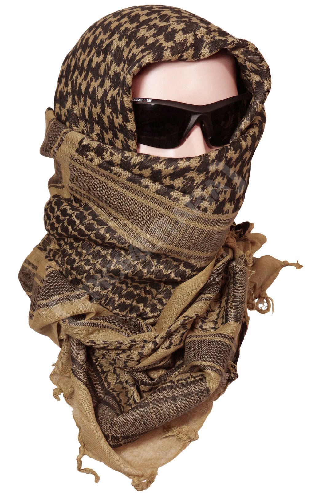Middle East Tactical Mask Arab Military Scarf Houndstooth Green 110