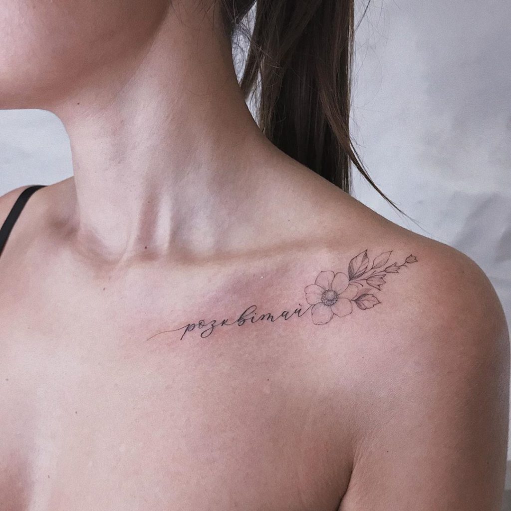 Minimalist Collarbone Tattoo Small Shoulder Tattoos Hipster Tattoo