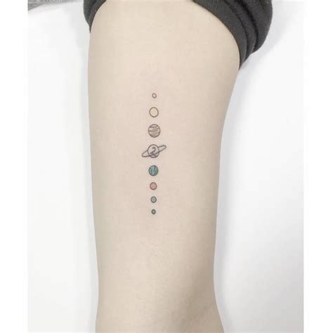 Minimalist Solar System Tattoo Ideas & Inspiration
