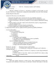 Module 5 Lesson 1 Docx Module No Title Module Overview Stat