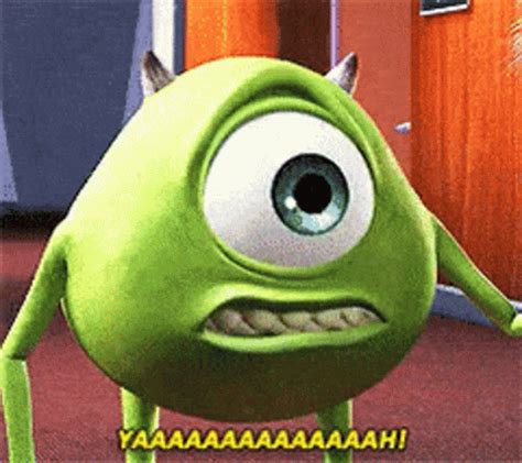 Monsters University Funny Mike Wazowski Aaaaaaah Gif Gifdb Com
