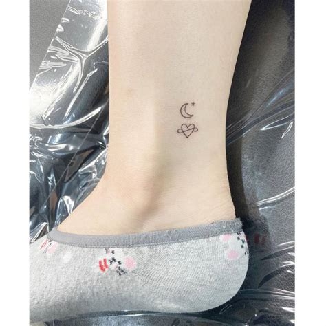 Moon Tattoo Ankle
