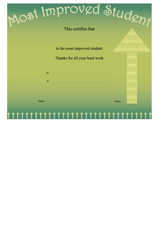 Most Improved Award Certificate Template Stars Download Printable Pdf
