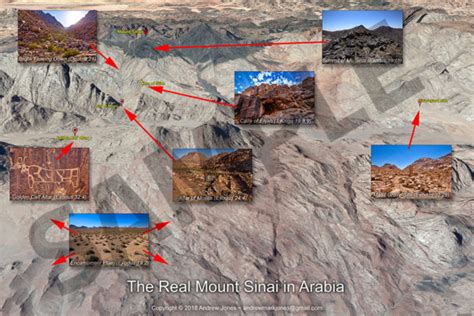 Mount Sinai Overview Of Key Sites Poster Digital Discovered Sinai