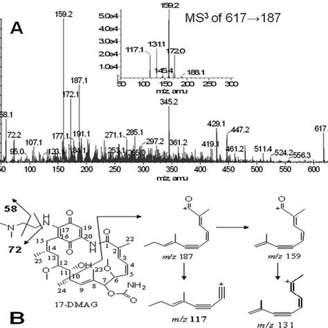 Ms Ms Spectrum Of The Metabolite Eluted At 8 40 Min M5 A And The Ms Ms Spectrum Of The Metabolite Eluted At 8 40 Min M5 A And The