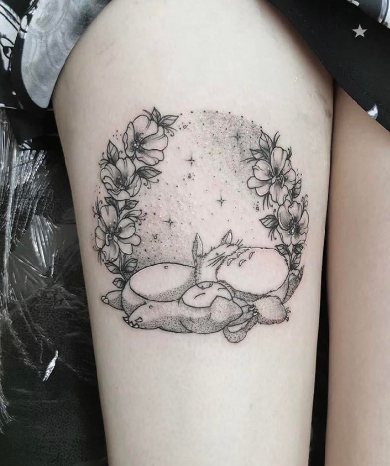 My Snorlax X Totoro Tattoo By Danibelleink R Ghibli