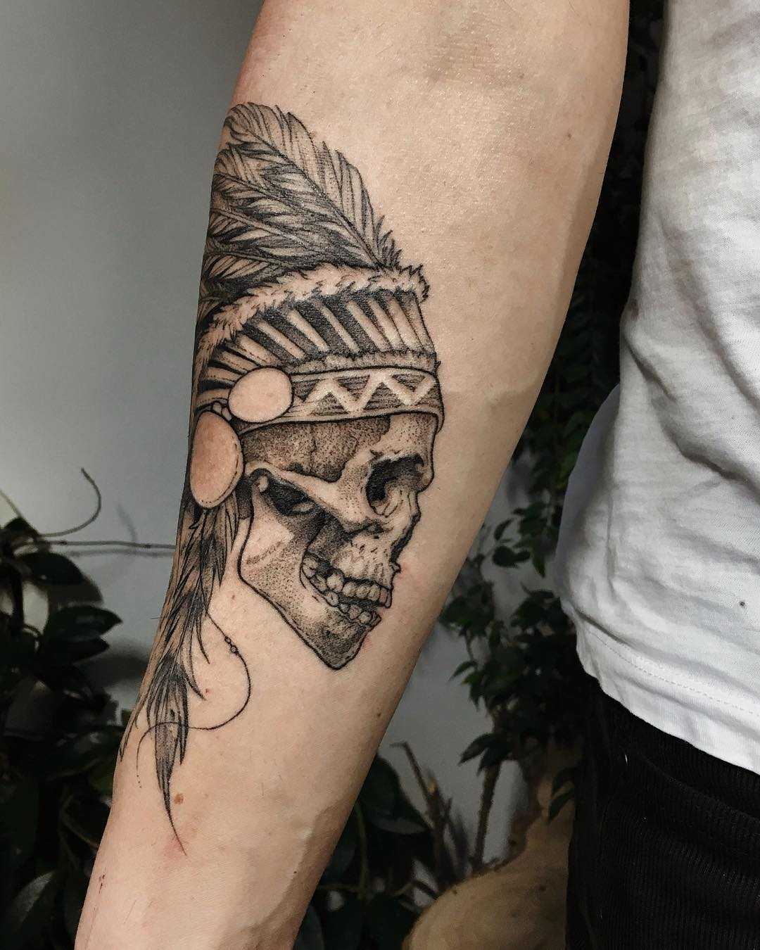 Native American Skull Tattoo Indian Skull Tattoos Meanings Main
