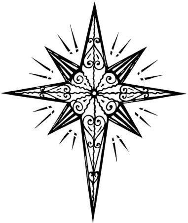 Nativity Star Clip Art Star Of Bethlehem Flash Tattoo Designs