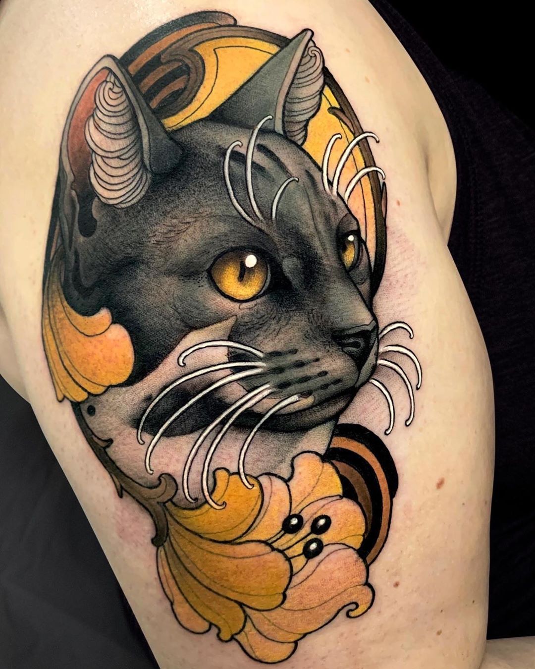 Neo Traditional Cat Tattoo: Bold, Timeless Designs
