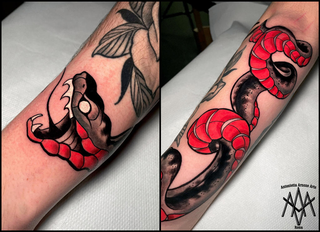 Neo Traditional Snake Tattoo Subtle Beauty And Symbolic Strength