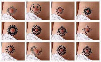 Nipple Belly Button Ring Set Of 3 Temporary Tattoo Breast Navel Nipple Belly Button Ring Set Of 3 Temporary Tattoo Breast Navel