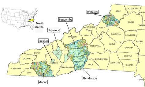 North Carolina Locations Where Landslide Maps Are Available Ncgs