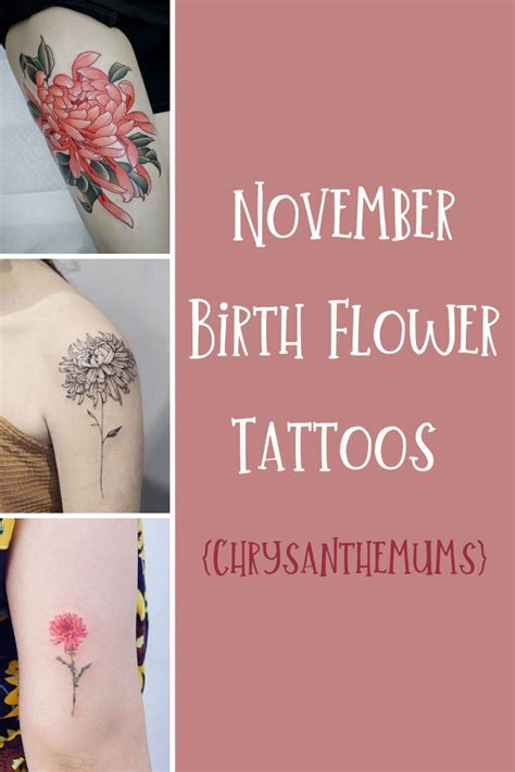 November Birth Flower Tattoo