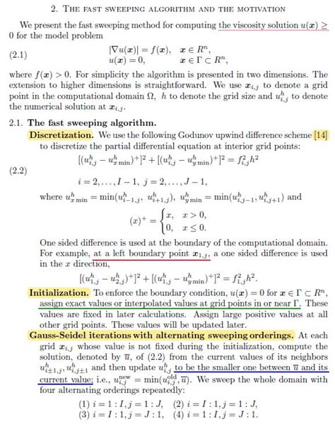 Numerical Methods Understanding The Fast Sweeping Algorithm For