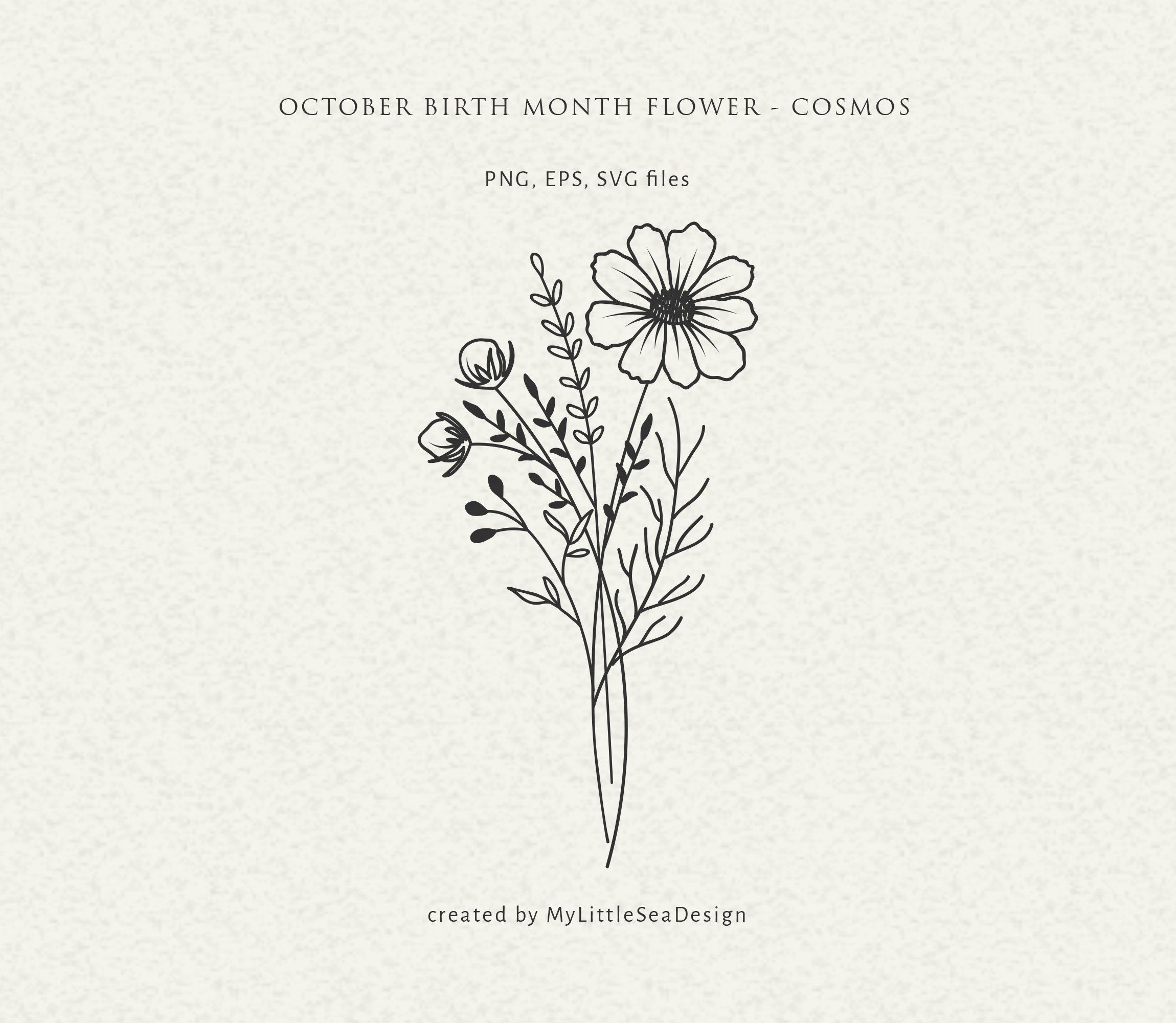 October Birth Flower Drawing: Marigold Sketch Tutorial