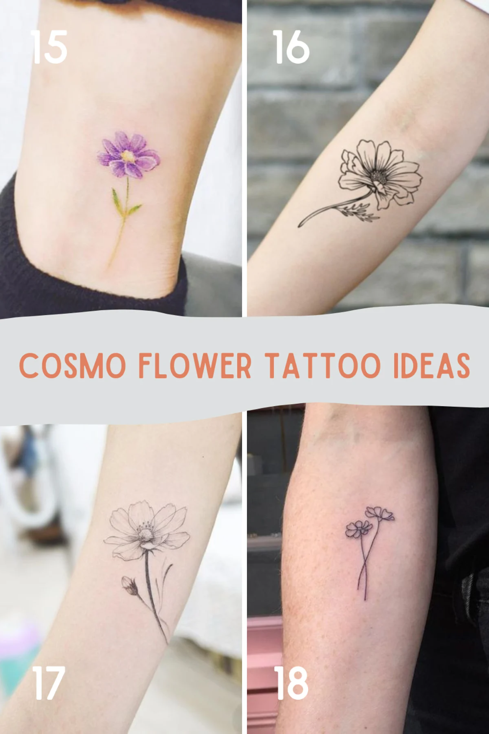 October Birth Flower Tattoo Ideas Marigolds Cosmos Tattooglee