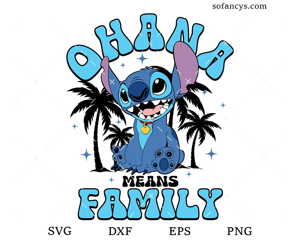 Ohana Means Family We Heart It Black Flower And Girl Ohana