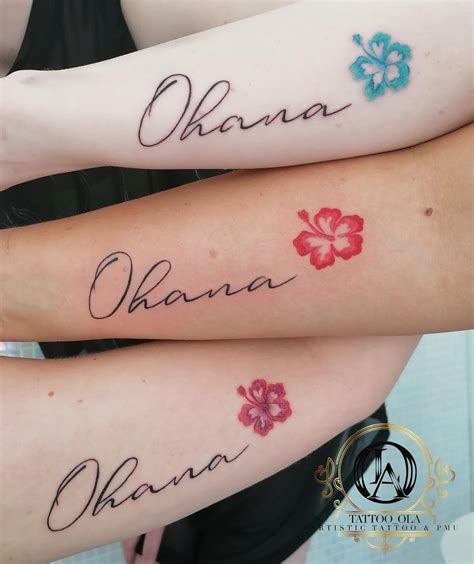 Ohana Tattoo Ideas With Floral Designs