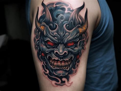 Oni Mask Tattoo Meanings Symbolism Powerful