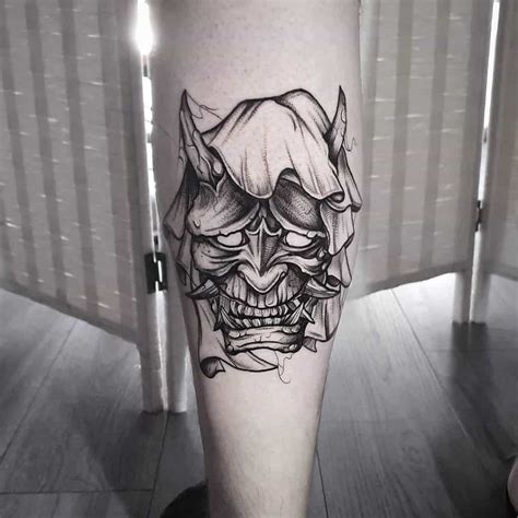Oni Mask Tattoos Origins Meanings Tattoo Ideas